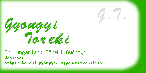gyongyi toreki business card