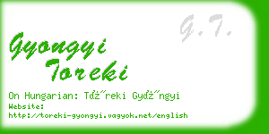 gyongyi toreki business card